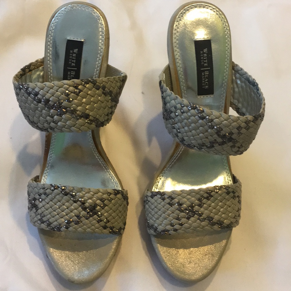 WHBM woven Wedge sandals 6.5